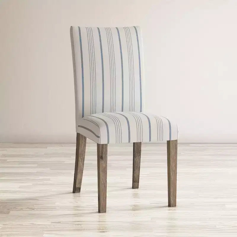 Chaise de salle à manger capitonnée en bois brossé Coastal (lot de 2)