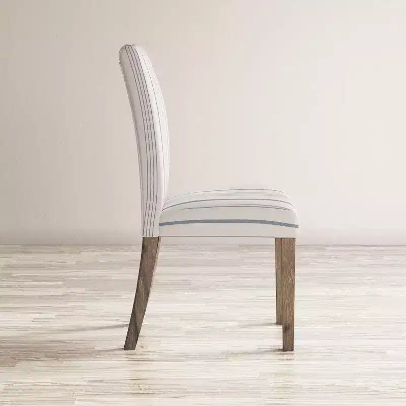 Chaise de salle à manger capitonnée en bois brossé Coastal (lot de 2)