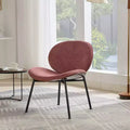 Okak Mid-Century Modern Accent Chairs for Bedroom, Shell Chair Single Side Chair Tripod, Fabric Lounge Chair in Walnut Finish Backrest
