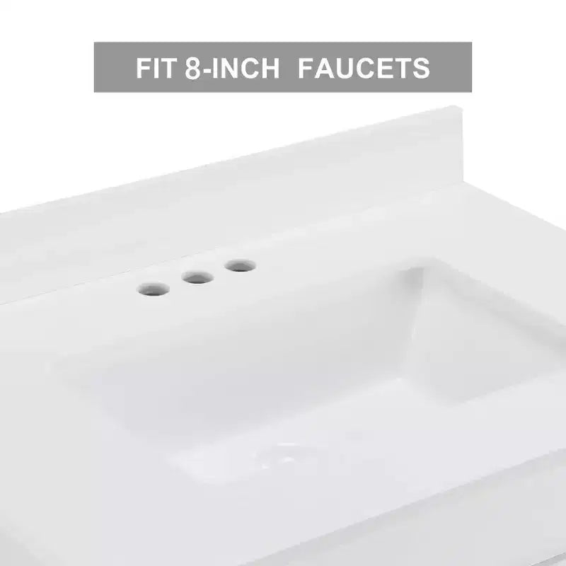 Meuble-lavabo de salle de bain de ferme blanc de 76,2 cm avec portes coulissantes de grange, 2 tiroirs, meuble-lavabo autoportant avec dosseret de protection