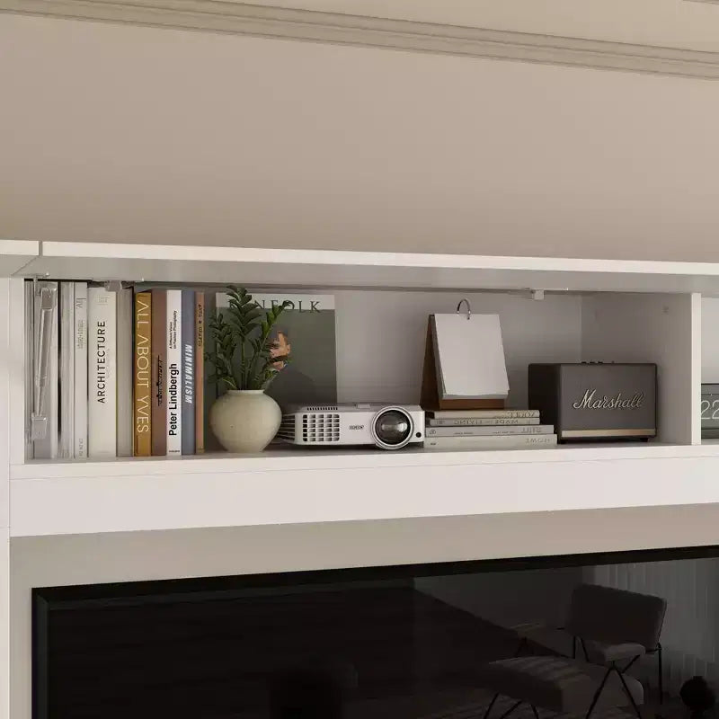 Grand centre de divertissement tout-en-un : Un meuble TV esthétique et pratique, indispensable au salon.