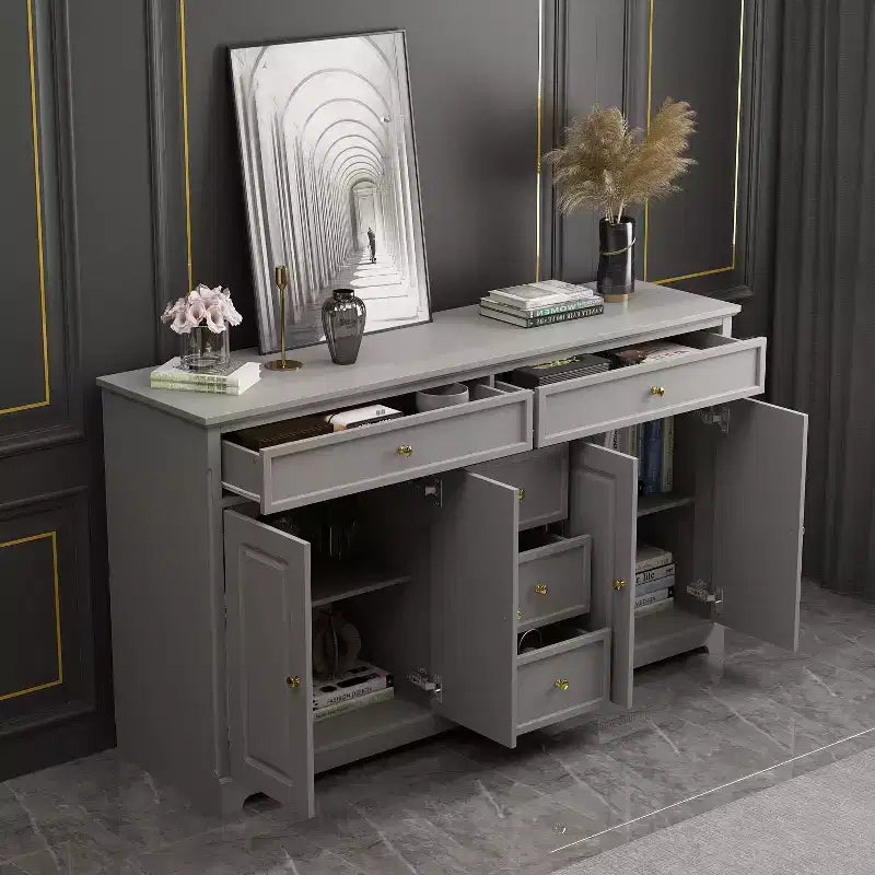 Commode horizontale à 5 tiroirs Meuble de rangement multifonctionnel Solutions de rangement pour salon