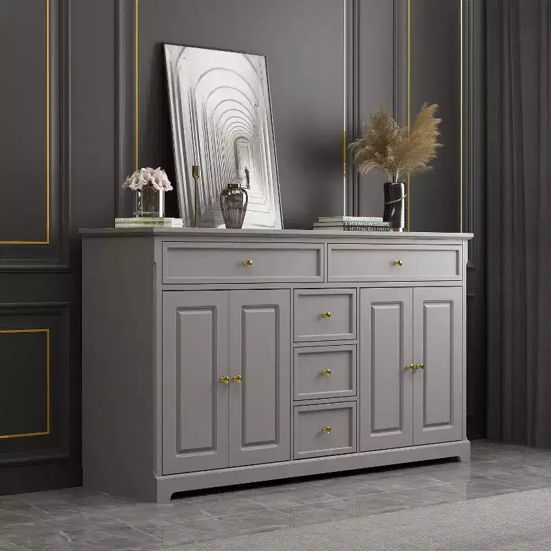 Commode horizontale à 5 tiroirs Meuble de rangement multifonctionnel Solutions de rangement pour salon