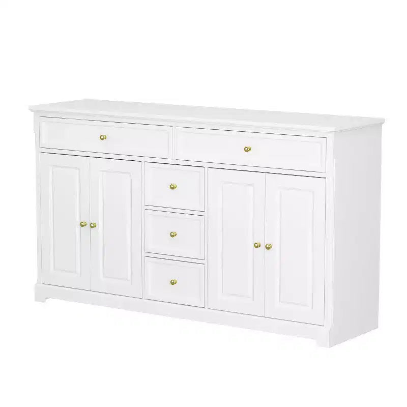 Commode horizontale à 5 tiroirs Meuble de rangement multifonctionnel Solutions de rangement pour salon