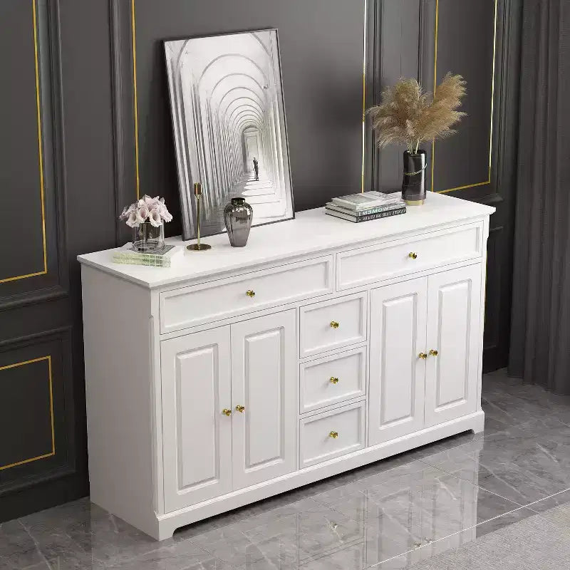 Commode horizontale à 5 tiroirs Meuble de rangement multifonctionnel Solutions de rangement pour salon