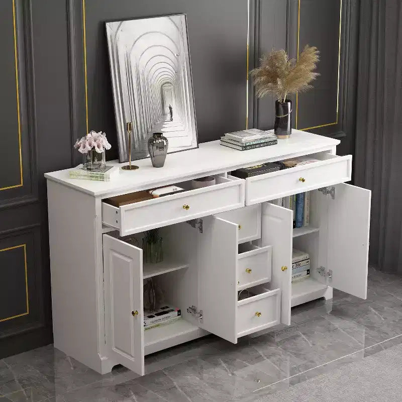 Commode horizontale à 5 tiroirs Meuble de rangement multifonctionnel Solutions de rangement pour salon