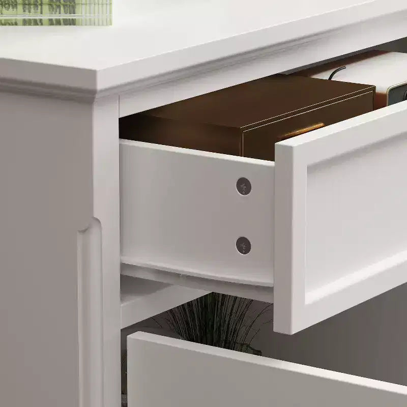 Commode horizontale à 5 tiroirs Meuble de rangement multifonctionnel Solutions de rangement pour salon