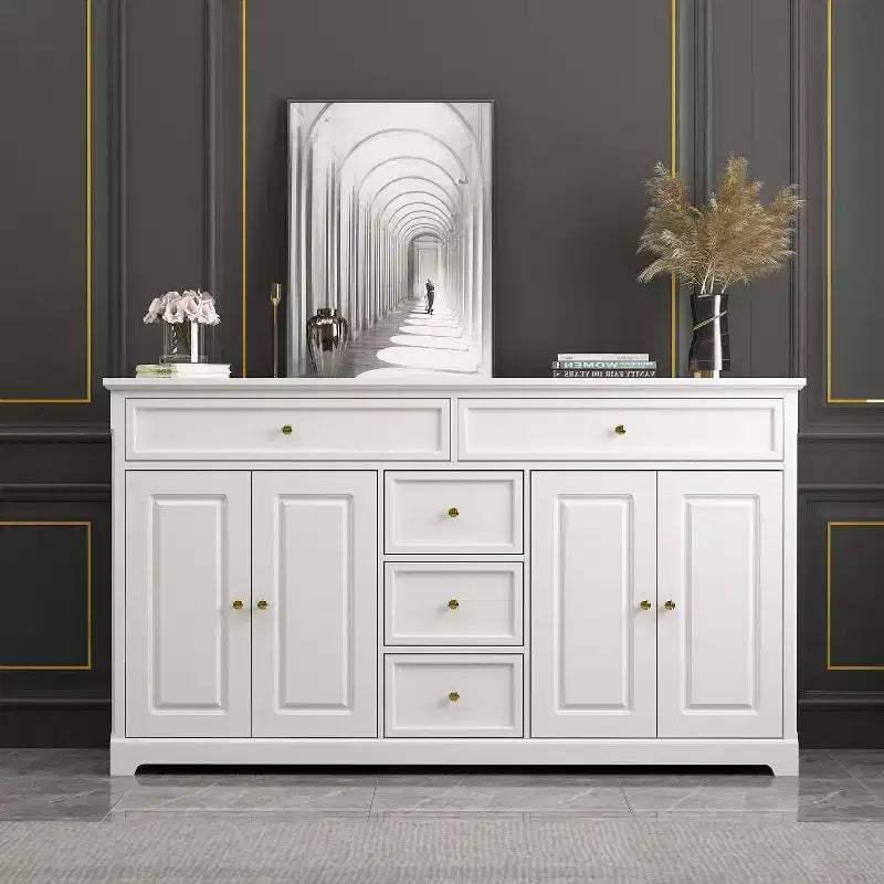 Famapy 5 Drawer Horizontal Dresser Multifunctional Storage Cabinet Living Room Storage Solutions