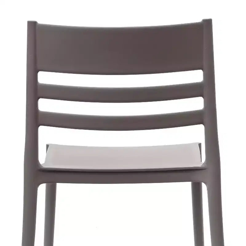 Lot de 2 chaises de patio empilables intérieur-extérieur avec dossier à lattes, chaise commerciale en résine tout temps