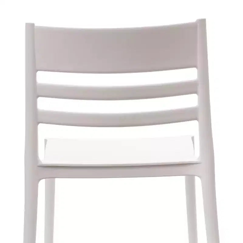 Lot de 2 chaises de patio empilables intérieur-extérieur avec dossier à lattes, chaise commerciale en résine tout temps