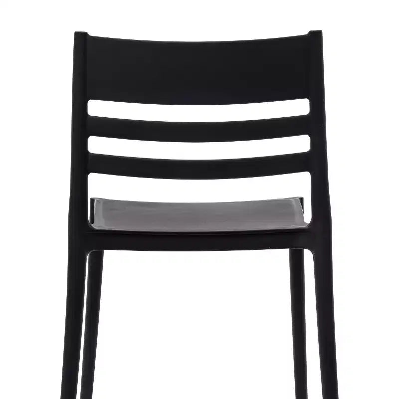 Lot de 2 chaises de patio empilables intérieur-extérieur avec dossier à lattes, chaise commerciale en résine tout temps