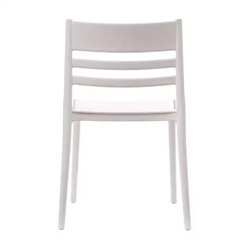 Lot de 2 chaises de patio empilables intérieur-extérieur avec dossier à lattes, chaise commerciale en résine tout temps