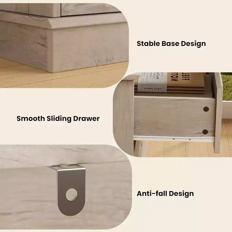 Commode blanche pour chambre à coucher, commode à 6 tiroirs avec lumières LED et station de recharge, pour salon, couloir