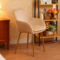 GDFStudio Vesper Modern Velvet Upholstered Dining Chairs with Gold Metal Legs (Set of 2)