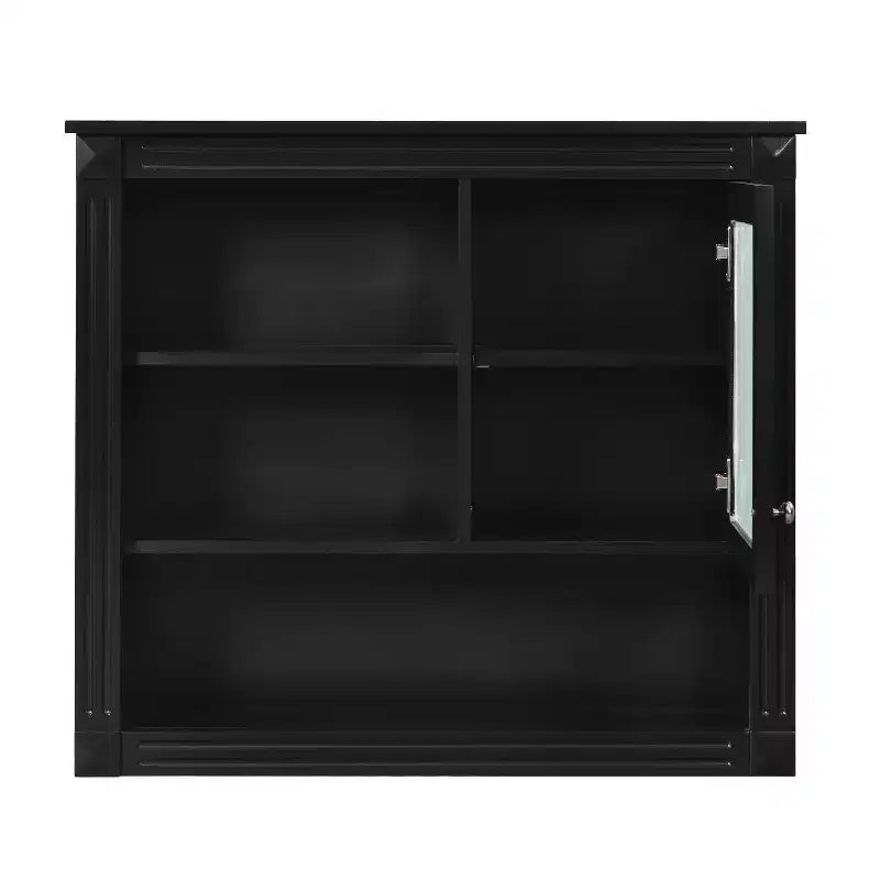 Armoire de toilette rectangulaire en MDF de 32 po L x 28 po H avec miroir, 5 étagères amovibles et charnières à fermeture amortie