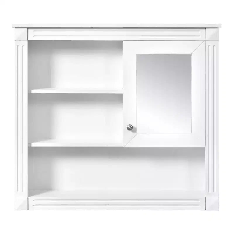 Armoire de toilette rectangulaire en MDF de 32 po L x 28 po H avec miroir, 5 étagères amovibles et charnières à fermeture amortie