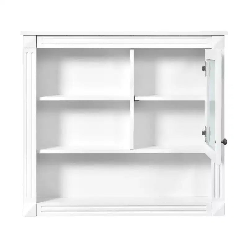 Armoire de toilette rectangulaire en MDF de 32 po L x 28 po H avec miroir, 5 étagères amovibles et charnières à fermeture amortie