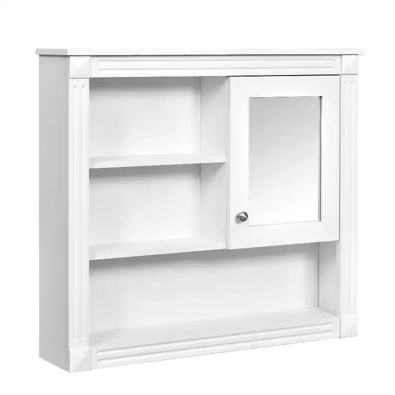 Armoire de toilette rectangulaire en MDF de 32 po L x 28 po H avec miroir, 5 étagères amovibles et charnières à fermeture amortie