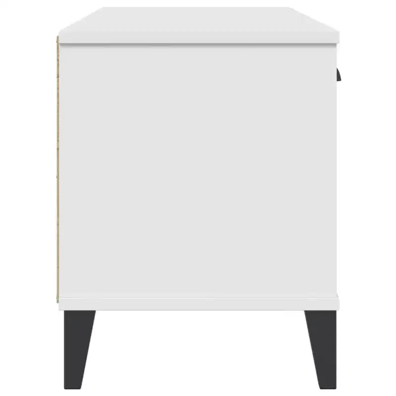 Banc à Chaussures Meuble de Rangement Étagère Meuble d'Entrée en Bois Massif Pin