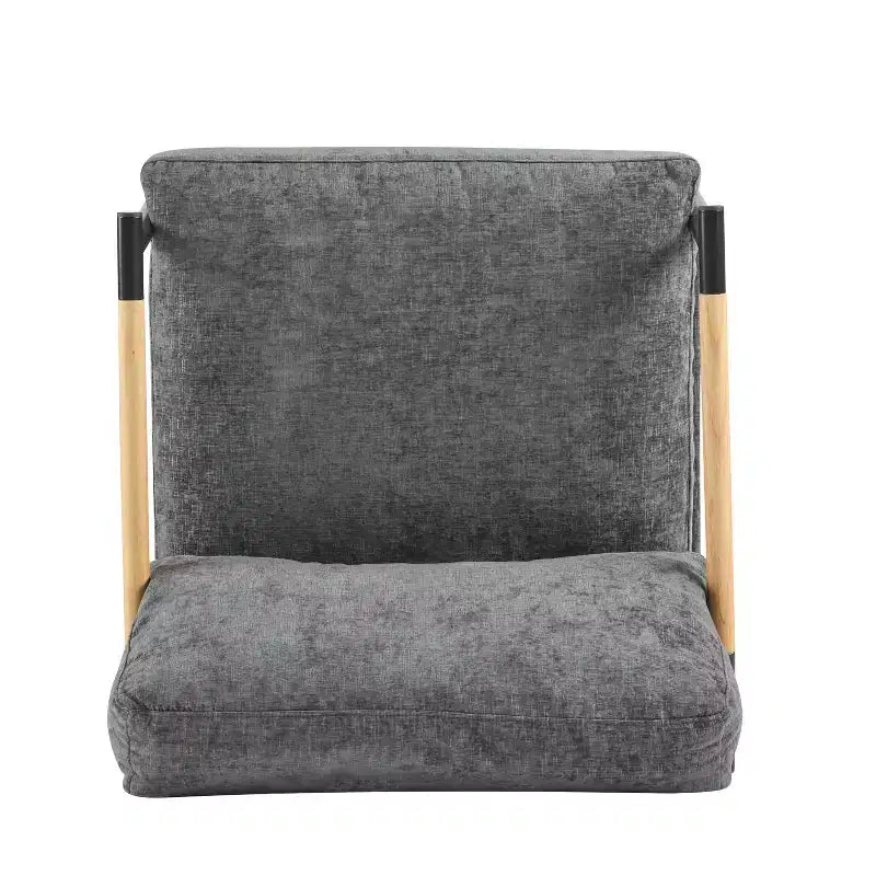 Fauteuil moderne, coussins moelleux, structure métallique minimaliste, accoudoirs en bois, salon, chambre, bureau
