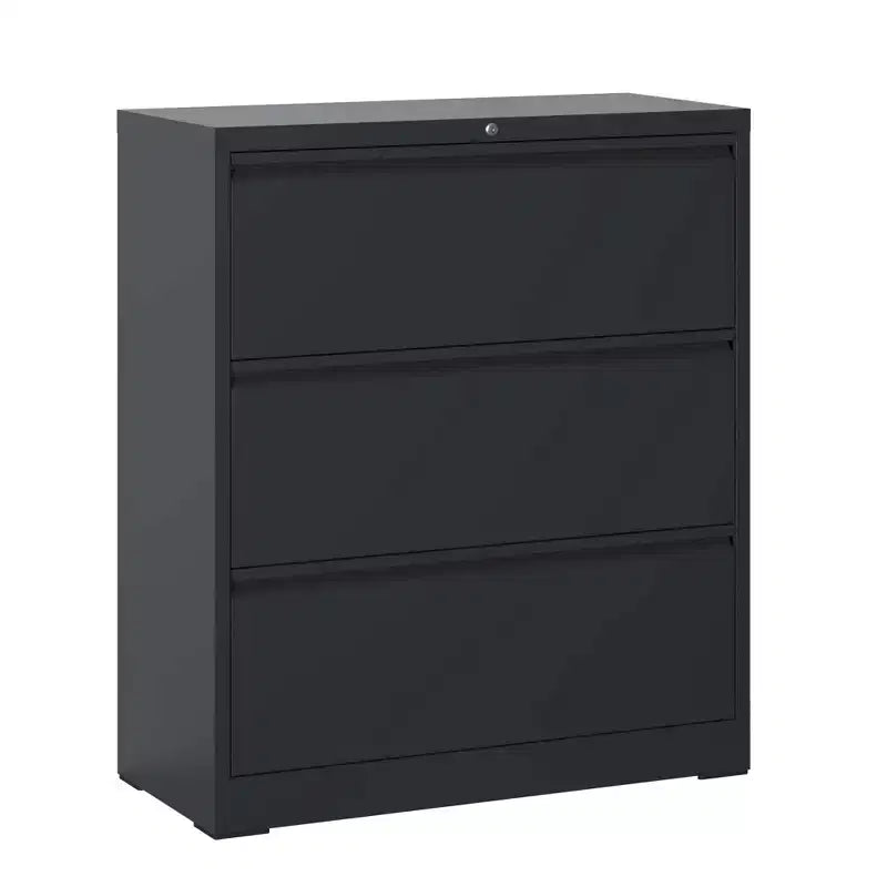 Meuble de classement latéral verrouillable 40H - Métal robuste pour bureau à domicile, glissières silencieuses à extension complète, anti-basculement, compatible lettres/légal/A4/F4