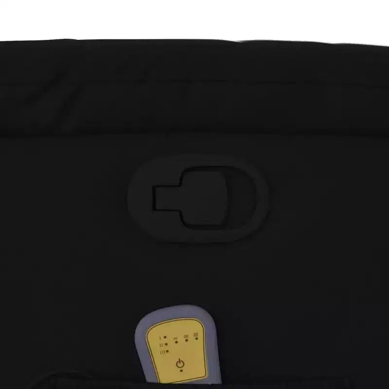 Fauteuil inclinable de massage réglable en similicuir noir – Inclinaison manuelle par poussée du dossier