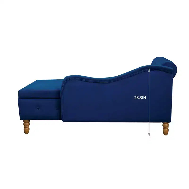 Fauteuil inclinable moderne avec accoudoirs cloutés, causeuse en velours capitonné avec rangement et oreiller pour salon