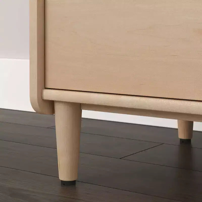 Meuble TV/multimédia de bureau en érable naturel avec étagère réglable et rangement pour dossiers