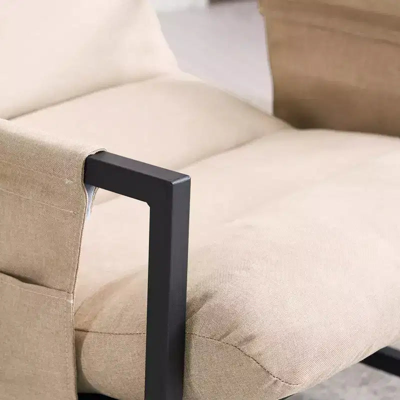 Fauteuil d'appoint rembourré Sling avec cadre en métal de style moderne