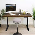 Bureau électrique assis-debout avec plateau – Noir/Chêne